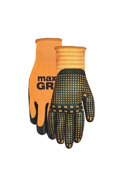 Generic قفازات البستنة Midwest Max Grip Nitrile Dot برتقالية