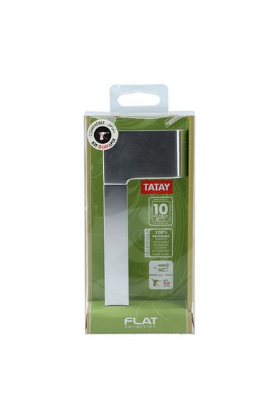 Generic TATAY Sleek and Modern Uncovered Flat Toilet Paper Holder without Lid Silver 7 x 3cm 6198000