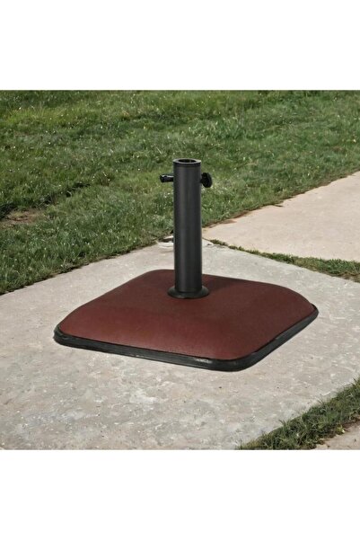 Generic LIVING ACCENTS Premium High Quality Sturdy Square Umbrella Base Maroon and Black