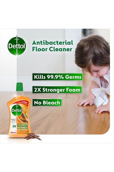 Dettol Oud Antibacterial Power Floor Cleaner 900 ml Kills 99 Germs, Deep Clean & Long-lasting Oud Fragrance