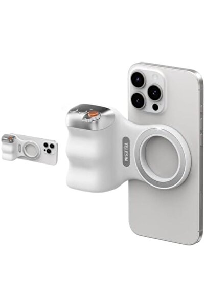 TELESIN مقبض مغناطيسي Fun Shot، مقبض كاميرا iPhone معتمد من MFI، مصراع عن بعد بتقنية البلوتوث