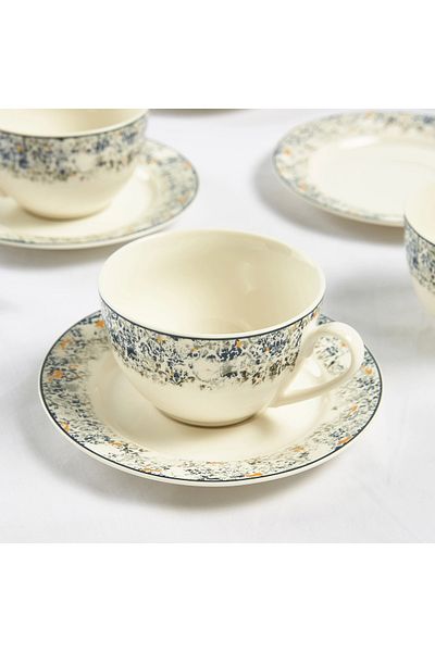 rexa 20-Piece New Bone China Dinner Set – Geometric Pattern, Serves 4