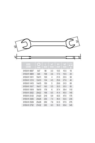 Elta Fork Two Mouths Key 14x15