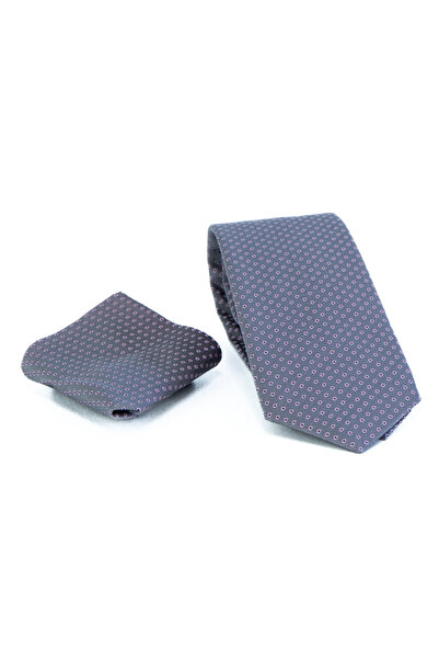 Oppland Men's Tie Classic Handkerchief Stylish Easy to Shape Lecco Patterned Slim Fitwide Design