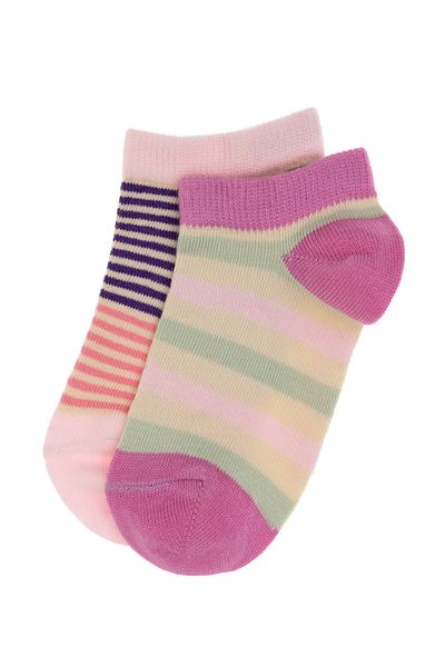 U.S. Polo Assn. Girl's 2-Piece Booties Socks 50311324-Vr041