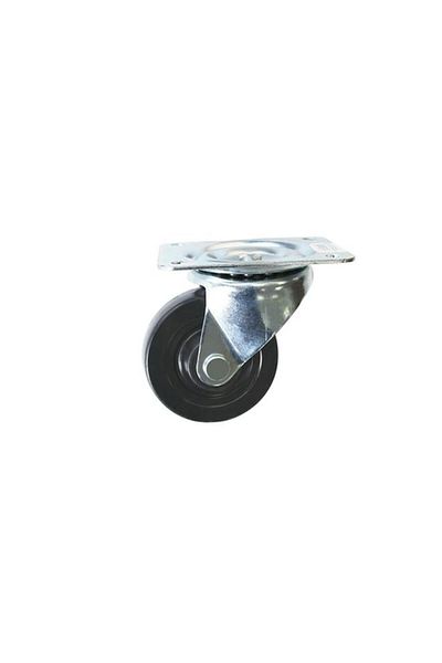 Generic ACE Durable Plate Type Swivel Caster Silver and Black 4inch 31-40100000-22100C