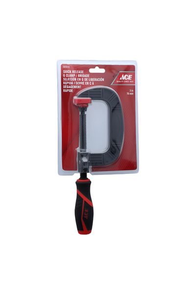 ACE Quick Release G Clamp Black and Red 3inch