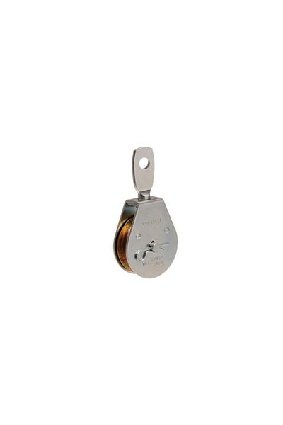 Generic Covert Corrosion Resistant Stainless Steel Single Sheave Swivel Eye Pulley Silver 3inch T7550304