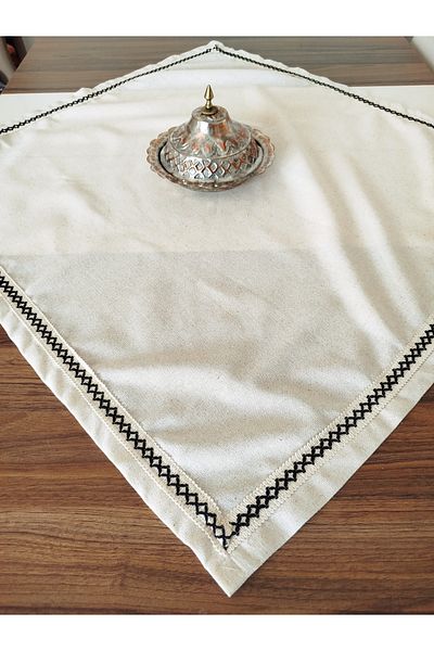 denizli hatırası Washed Linen Soft Iron-Free Laced Tablecloth
