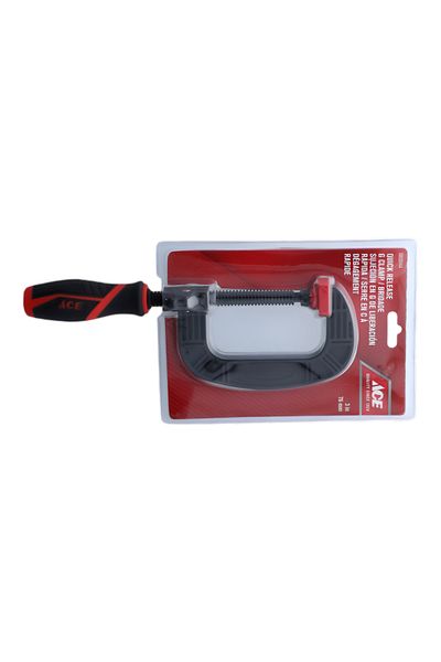 ACE Quick Release G Clamp Black and Red 3inch