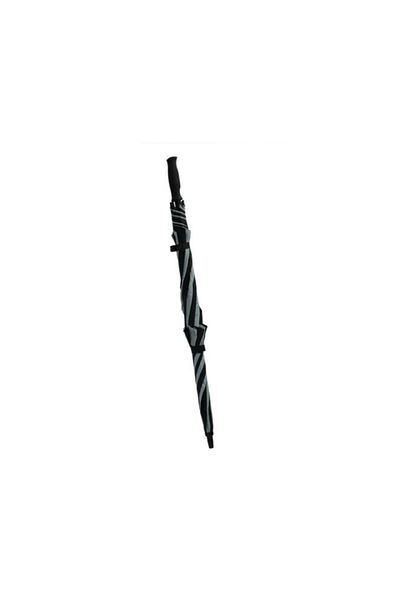 Generic RainTech Durable Windproof Double Canopy Umbrella with Push Button Opening Black and White 60inch