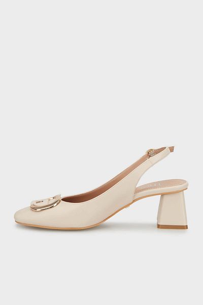 İnci Pearl Metallic Detailed Open Back Heeled Shoes Shoes Liz 5Fx