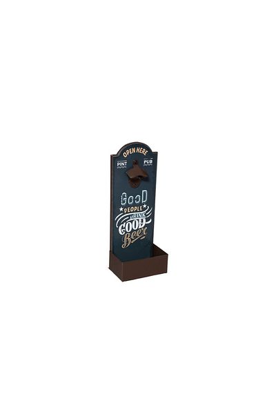 Atmosphera Créateur D'intérieur Good people beer bottle opener, wood, 14 x 9.3 x H 36.5 cm