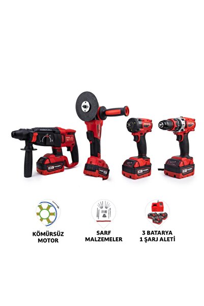 Dawreek DÖRTLÜ SET MW350R (13mm Ç.Mandren+S.Sıkma+Ş.Spral+Ş.Hilti)