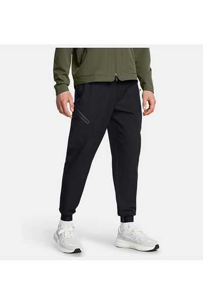 Under Armour Ua Unstoppable Woven Jogger Ανδρικό Φούτερ Παντελόνι 1388823-001 Μαύρο / Μαύρο