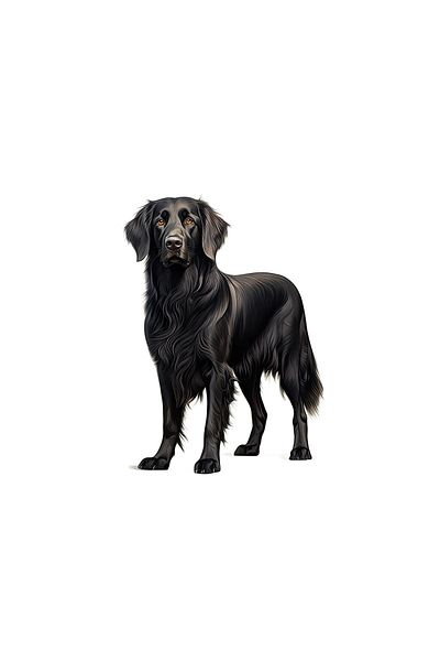 INOVATIX Set de 8 piese, autocolant Retriever cu blană plată, INOVATIX®. 6 cm