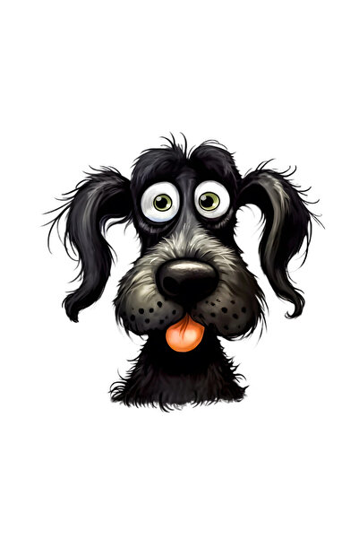 INOVATIX Set de 8 piese, autocolant Pene de câine confuz, INOVATIX®. 6 cm