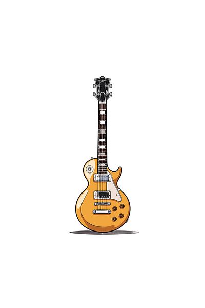 INOVATIX Set de 8 bucăți, autocolant chitară rock, INOVATIX®. 6 cm