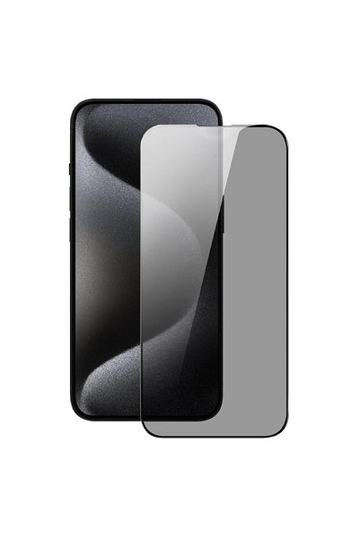 lemontti Folie Sticla Privacy Full Fit iPhone 15 Pro Max Negru