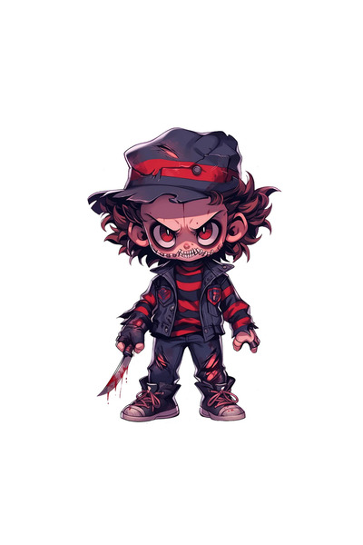 INOVATIX Σετ 8 τεμαχίων, αυτοκόλλητο μαχαιροπίρουνων Chibi Halloween, INOVATI...