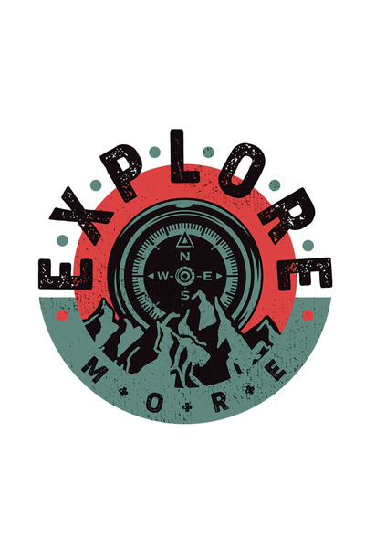 INOVATIX Set de 8 piese, autocolant Camping Explore More, INOVATIX®. 6 cm