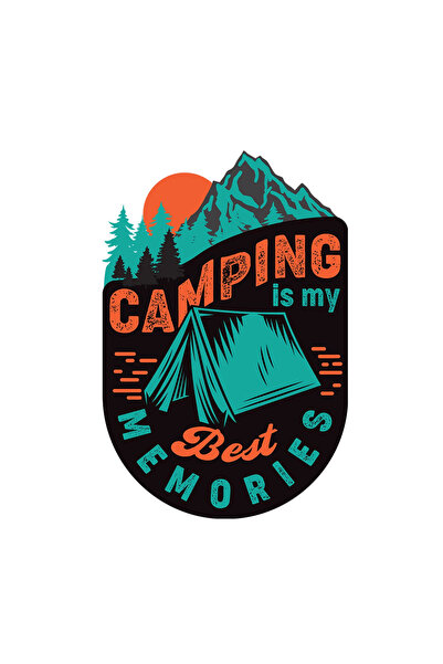 INOVATIX Σετ 8 τεμαχίων, Αυτοκόλλητο Camping is my best remembers, INOVATIX®....