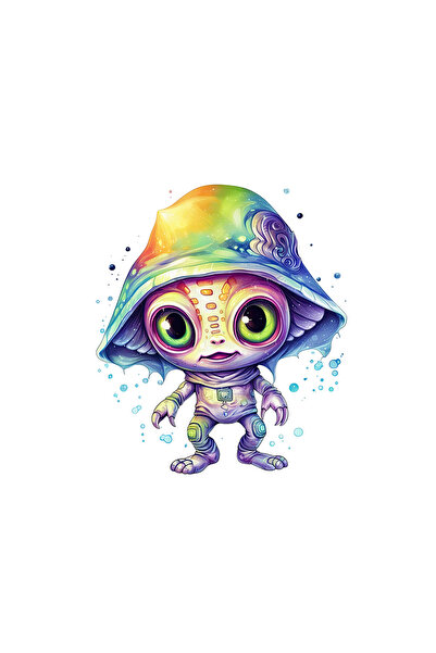 INOVATIX Set de 8 piese, autocolant extraterestru Salmangor, INOVATIX®. 6 cm