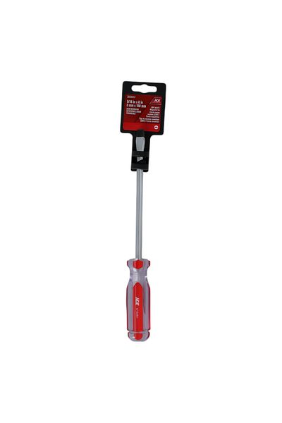 ACE Magnetic Tip PVC Handle Flat Screwdriver 8 x 150mm