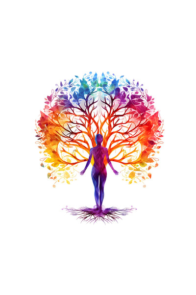 INOVATIX Set de 8 piese, autocolant Femeie Spirituală Meditație, INOVATIX®. 6 cm