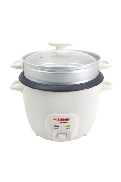 Generic Stargold Electric Multi-function Rice Cooker With Steamer Tray And Glass Lid 2-in-1 Cooking