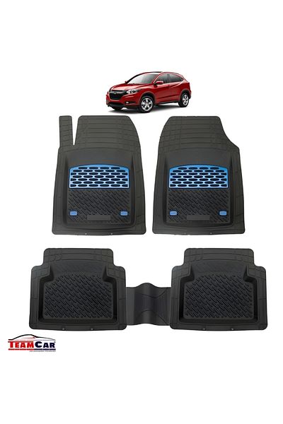 TEAMCAR Covorașe Auto ® Tip Tăviță Compatibile Honda Hr-v 2 (2015–2021) - Blue
