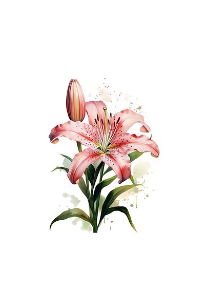 INOVATIX Set de 8 bucăți, autocolant Silky Lily, INOVATIX®. 6 cm