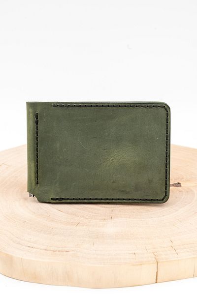 tudorAce Leather ID Card Wallet, Hand-Stitched, with Money Clip, Minimalist Design