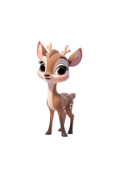 INOVATIX Set de 8 piese, autocolant cerb cu coarne, INOVATIX®. 6 cm