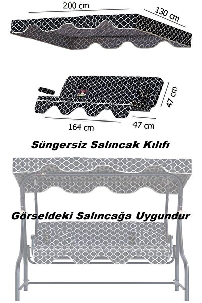 Yekta Home Karaburun 3 kişilik Salıncak Minder Takımı . Yastık Tente Kolluk Minder Süngersiz Set