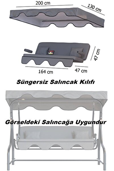 Yekta Home Gümbet 3 kişilik Salıncak Minder Takımı . Yastık Tente Kolluk Minder Süngersiz Set