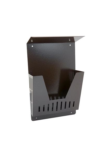 damech Advertising Basket/Box, For Newspapers, With Roof, Brown, A4 Format, 23x11x36.5 Cm,