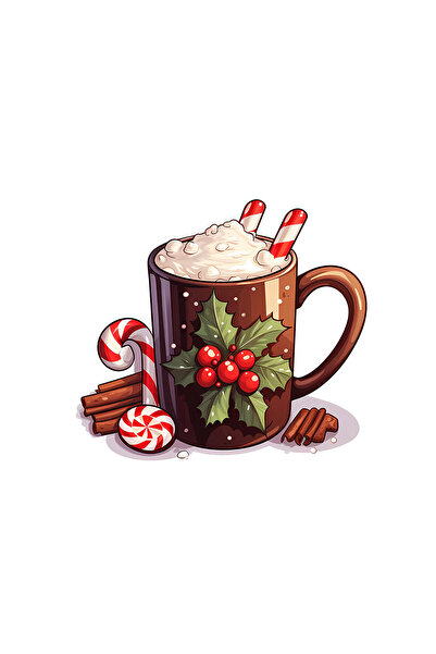 INOVATIX Set de 8 autocolante Sofia cu ciocolată caldă, INOVATIX®. 6 cm