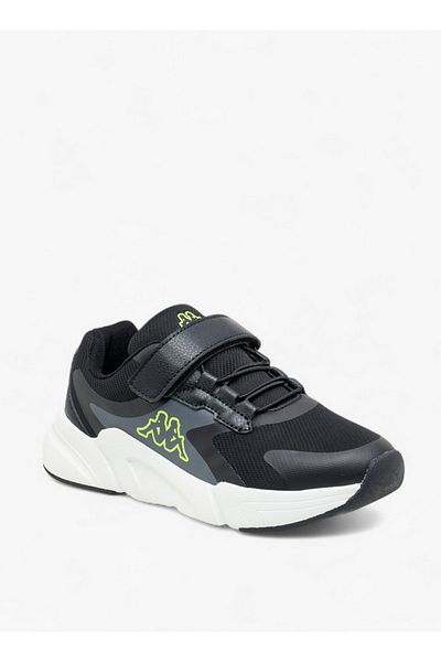 Kappa Boys' Logo Print Sports Shoes with Hook and Loop Closure