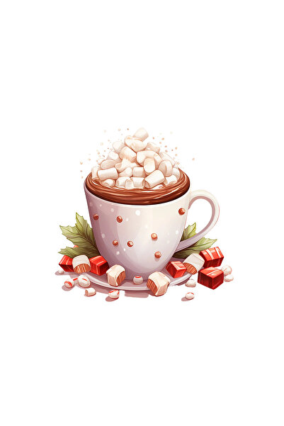 INOVATIX Set de 8 autocolante ciocolată caldă Millie, INOVATIX®. 6 cm