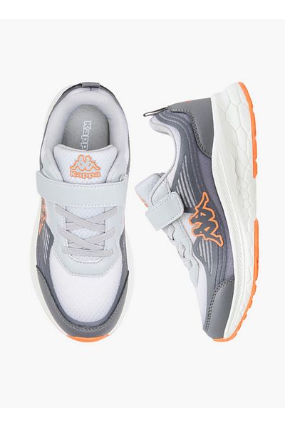 Kappa Boys' Logo Print Sports Shoes with Hook and Loop Closure