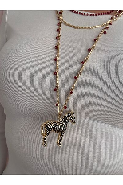 YENGEÇ Triple Zebra Necklace