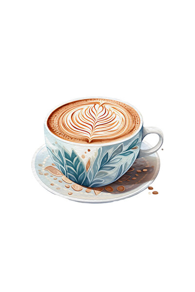 INOVATIX Σετ 8 τεμαχίων, Αυτοκόλλητο Κύπελλο Cappuccino, INOVATIX®. 6 εκ.