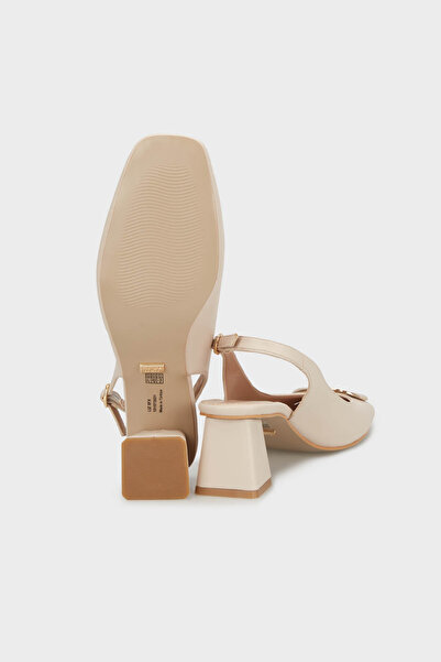 İnci Pearl Metallic Detailed Open Back Heeled Shoes Shoes Liz 5Fx