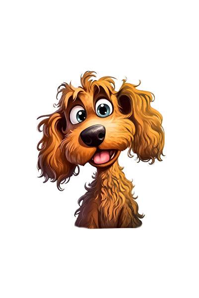 INOVATIX Set de 8 piese, autocolant Câinele Confuz Rugină, INOVATIX®. 6 cm