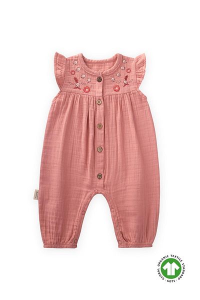 Cigit Organic Embroidered Muslin Jumpsuit 0-3 Years Old Baby