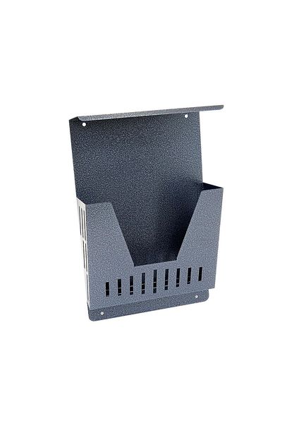 damech Advertising Basket/Box, For Newspapers, With Roof, Grey, A4 Format, 23x11x36.5 Cm,