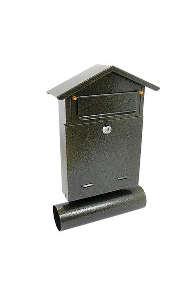 damech Mailbox, With Newspaper Slot, Gold, B6 Format, 23x7x37.5 Cm,