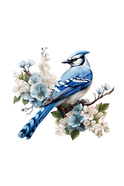 INOVATIX Σετ 8 τεμαχίων, Αυτοκόλλητο Angry Blue Cardinal, INOVATIX®. 6 εκ.