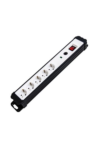 beorol Electrical extension cord with switch, surge and child protection, 5 outlets, 1.4 m